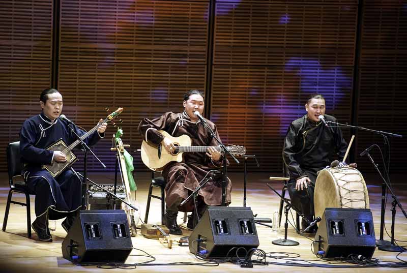 Alash, from the Siberian Republic of Tuva, performs in Zankel Hall February 16th, 2013.