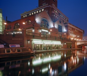 Brindleyplace at night