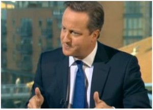 Prime Minister David Cameron on the Andrew Marr show in Birmingham