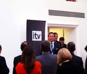 Ed Vaisey MP takes to the stage in the Grand Gallery during the drinks reception 