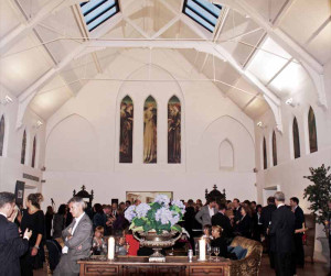 The Grand Gallery, a stunningly restored Unitarian chapel, provided a stunning backdrop for the drinks reception at Fazeley Studios 