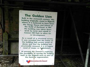 Golden Lion in Cannon Hill Park