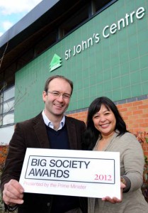 Mark Williams and Doreen Mooney celebrate the Big Society Award 