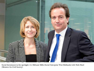 Melanie Mills, Chief Executive of SEWM and Nick Hurd, Minister for Civil Society