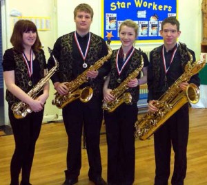 Solihull school sax quartet