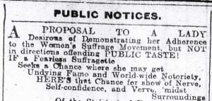 Suffragette advert