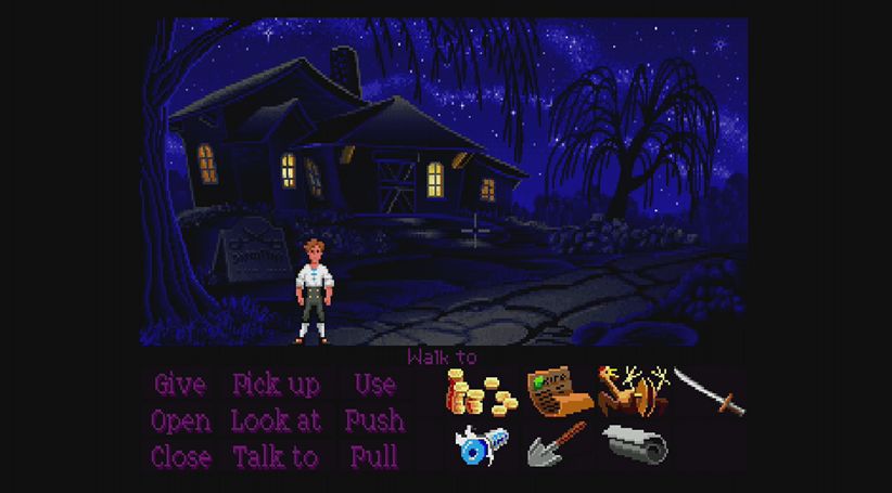 The beloved The Secret of Monkey Island, LucasArts' 1990 point and click adventure classic.