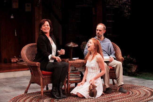 From left to right: Sigourney Weaver, Genevieve Angelson and David Hyde Pierce in a scene from Vanya and Sonia and Masha and Spike