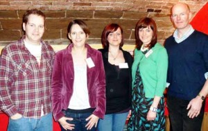 Organisers of Warwick Cookie Party (Left to Right) Dale - Pancho Tapas Bar, Leigh Ashby - Two Cousins Bakery, Louise Taylor - Bridge PR & Media Services, Andrea Daly Dickson - Two Cousins Bakery and Jack Linstead. 