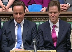 Cameron and Clegg: flailing coalition 