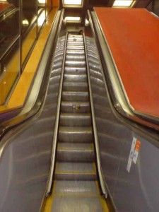 Birmingham library escalator