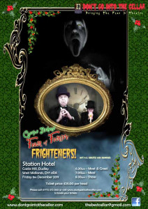festive frighteners station poster