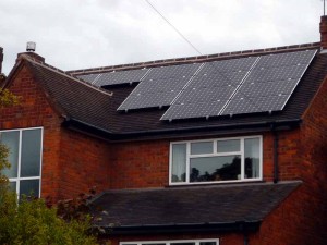solar panels on a Birmingham house